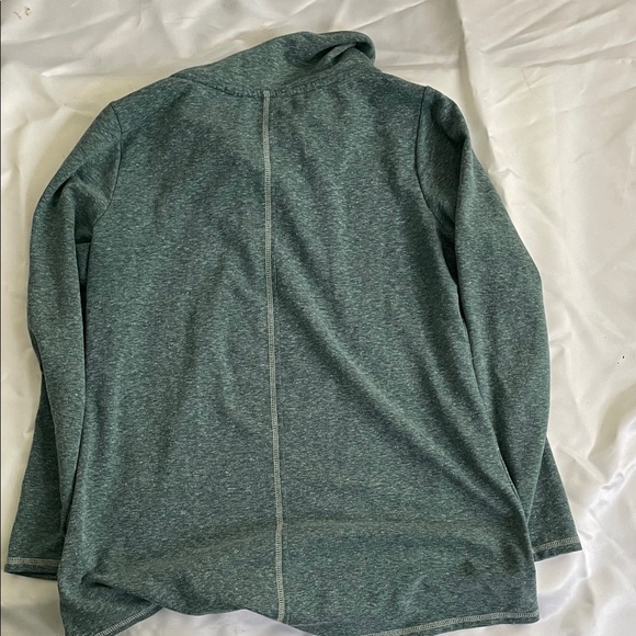 Green Cowl Neck Tunic Sweater with Button Detail - Picture 4 of 4